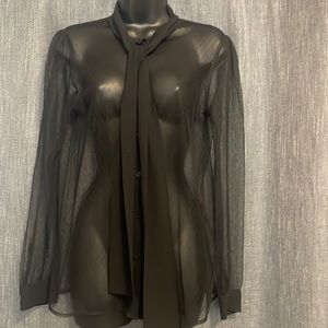 Micheal Kors long sleeved button down lace blouse